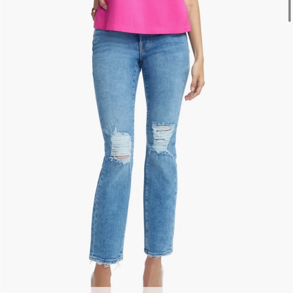 Good American Good Classic Distressed Jeans
